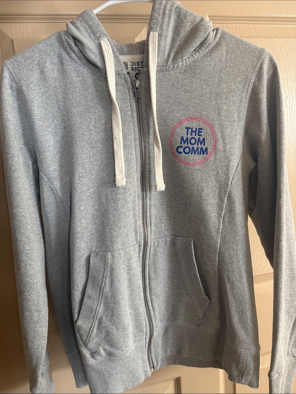 The Mom Comm Grey Zip-Up Hoodie
